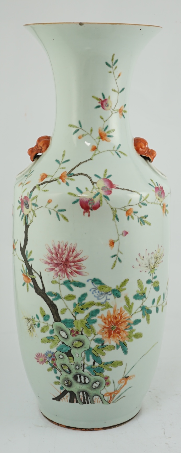 A large Chinese famille rose vase, 19th century